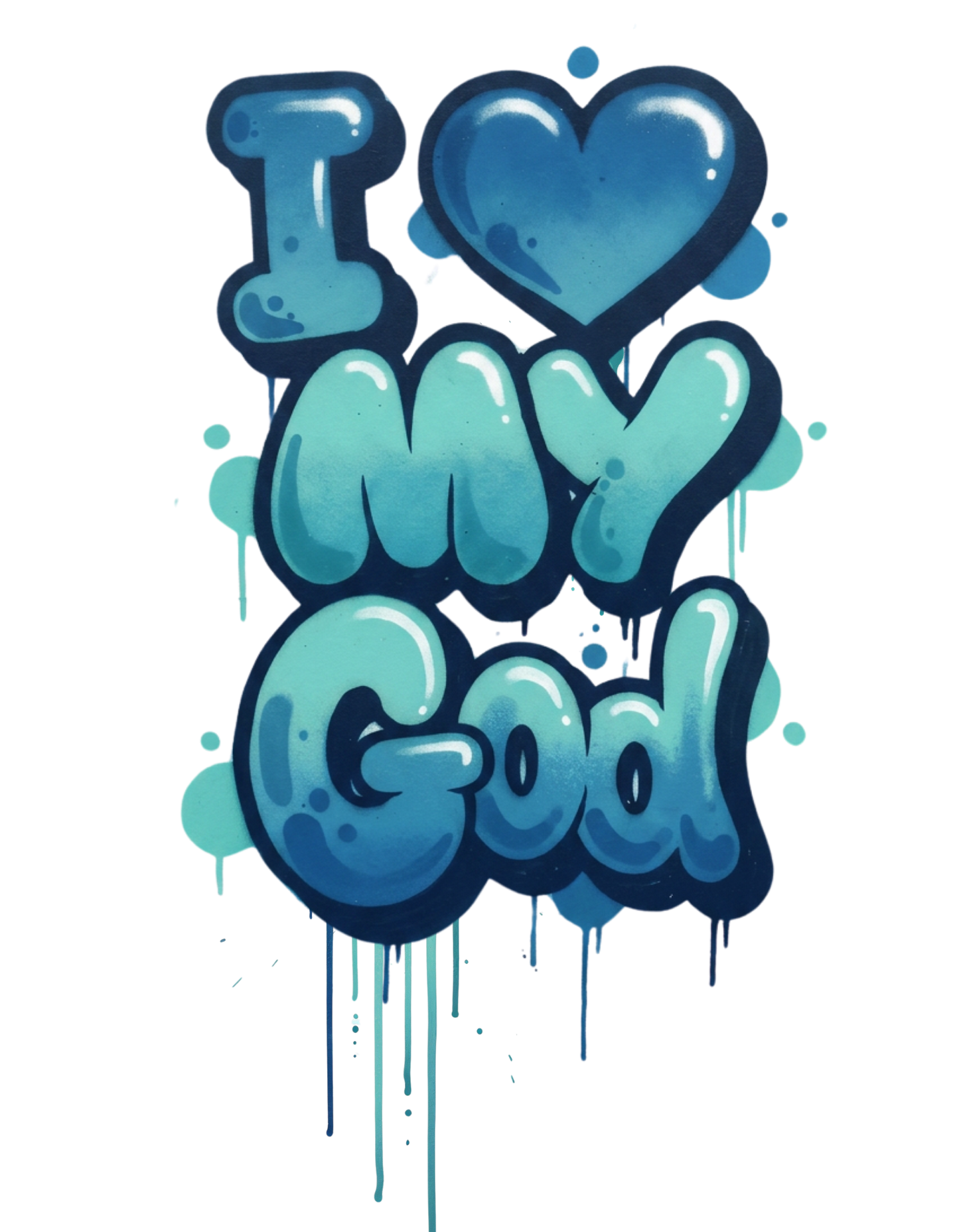 I Love My God Graffiti Kids T-Shirt