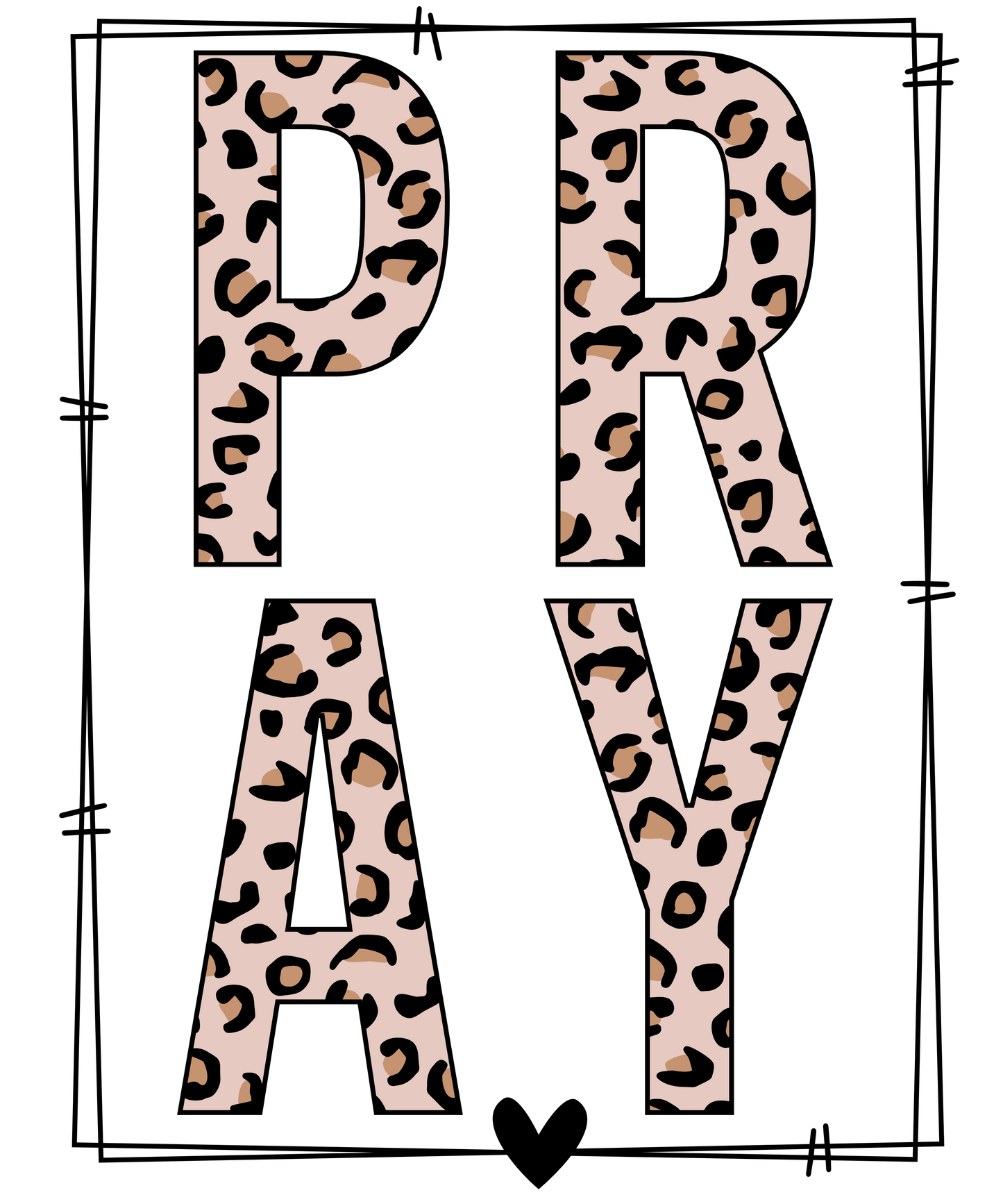 PRAY Leopard Print T-Shirt