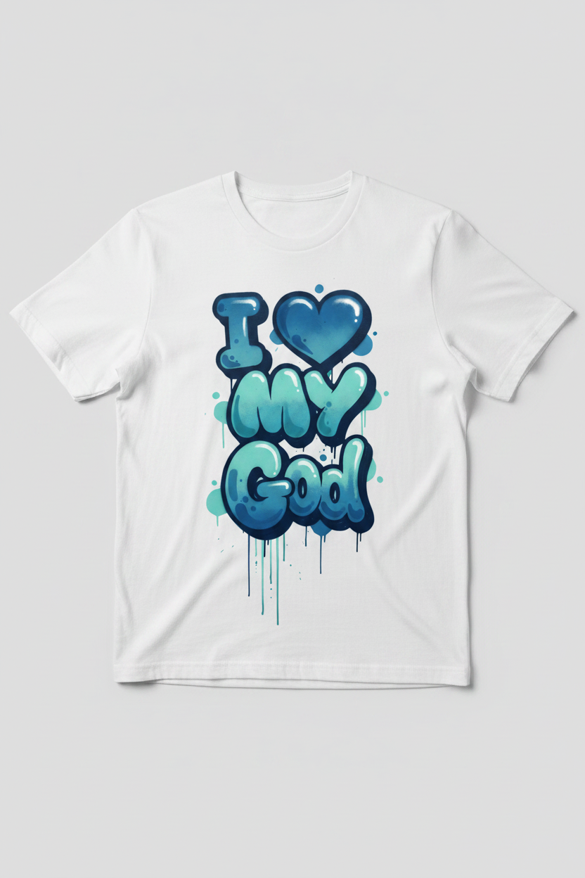 I Love My God White T-Shirt