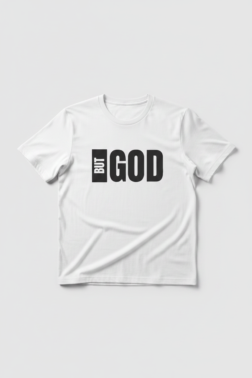 But God white t-shirt