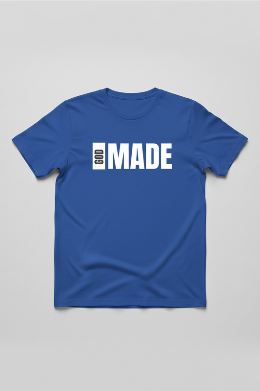 GOD royal blue t-shirt